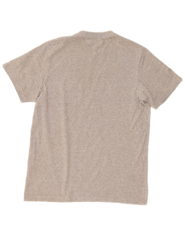 Adidas Hombre Camiseta Gráfica Top Algodón Gris Medio
