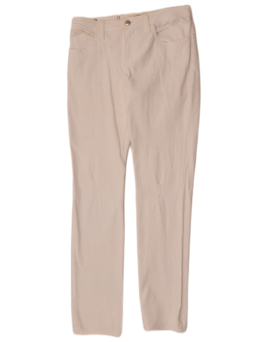 Vaqueros ajustados para mujer Blumarine IT 44 Medium W30 L33 Algodón blanco