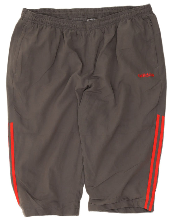 Adidas Pantalones cortos deportivos para hombre 2XL Gris Poliéster