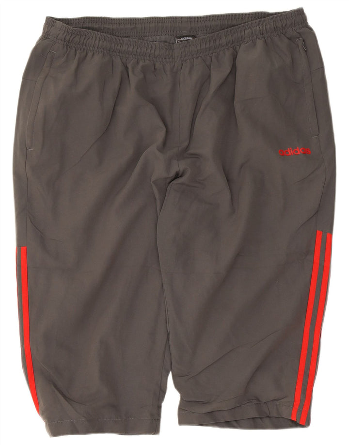 Adidas Pantalones cortos deportivos para hombre 2XL Gris Poliéster