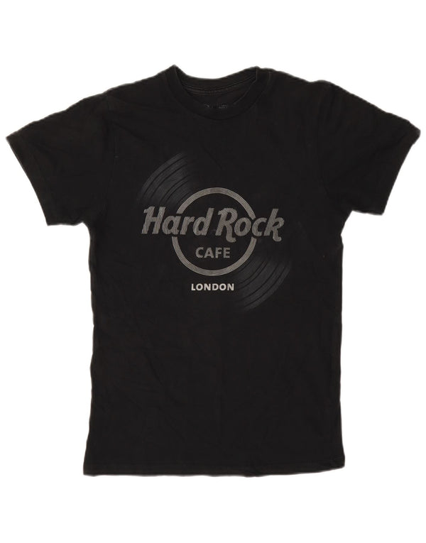 Hard Rock Cafe Mens London Graphic Camiseta Top XS Algodón Negro