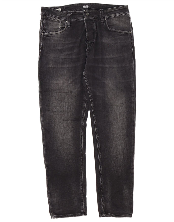 Jack & Jones Vaqueros rectos Mike para hombre W34 L32 Algodón gris