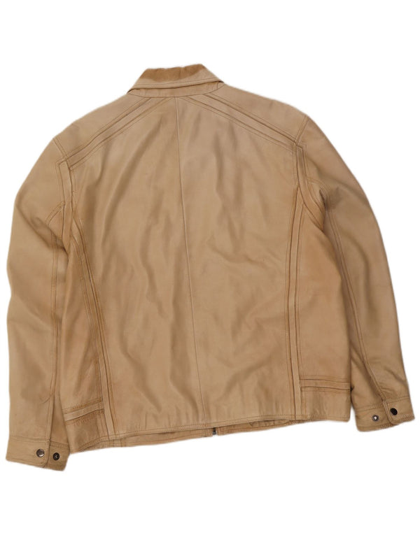 A.W.Dunmore Chaqueta de cuero para hombre UK 40 Large Beige
