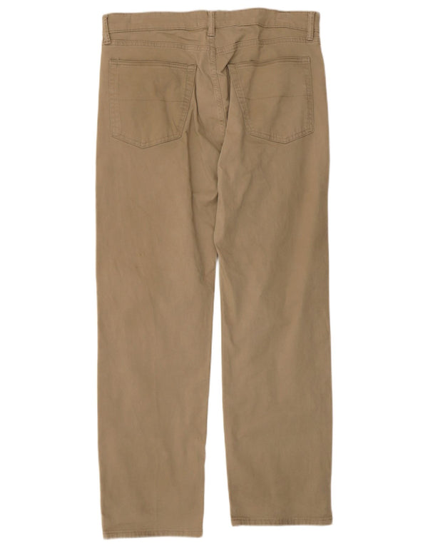 Marks & Spencer Pantalones casuales rectos para hombre W34 L29 Algodón caqui