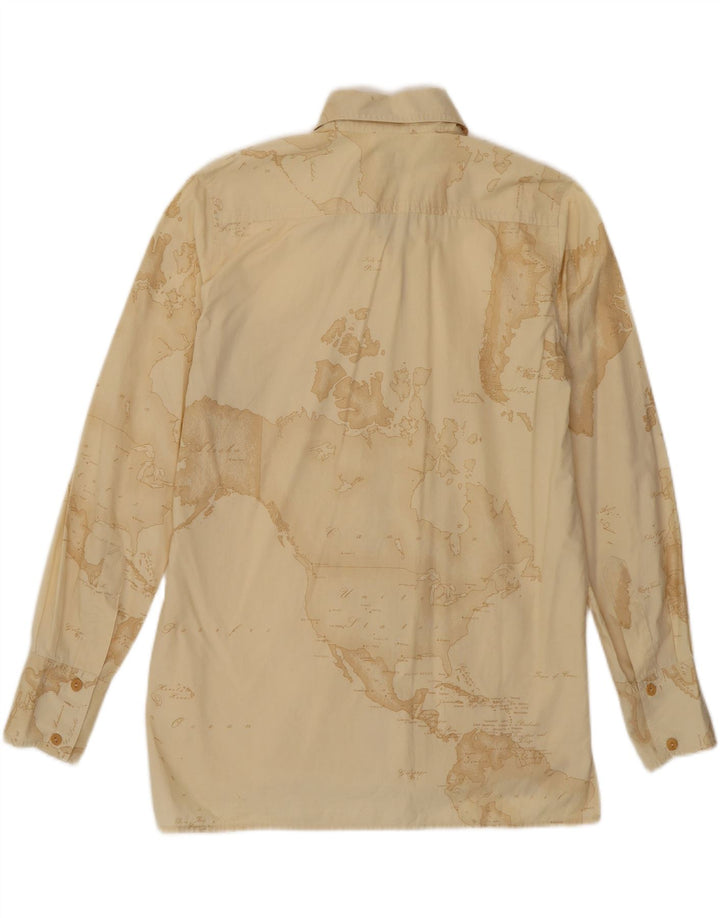 ALVIERO MARTINI Camisa Gráfica Mujer IT 42 Algodón Beige Medio