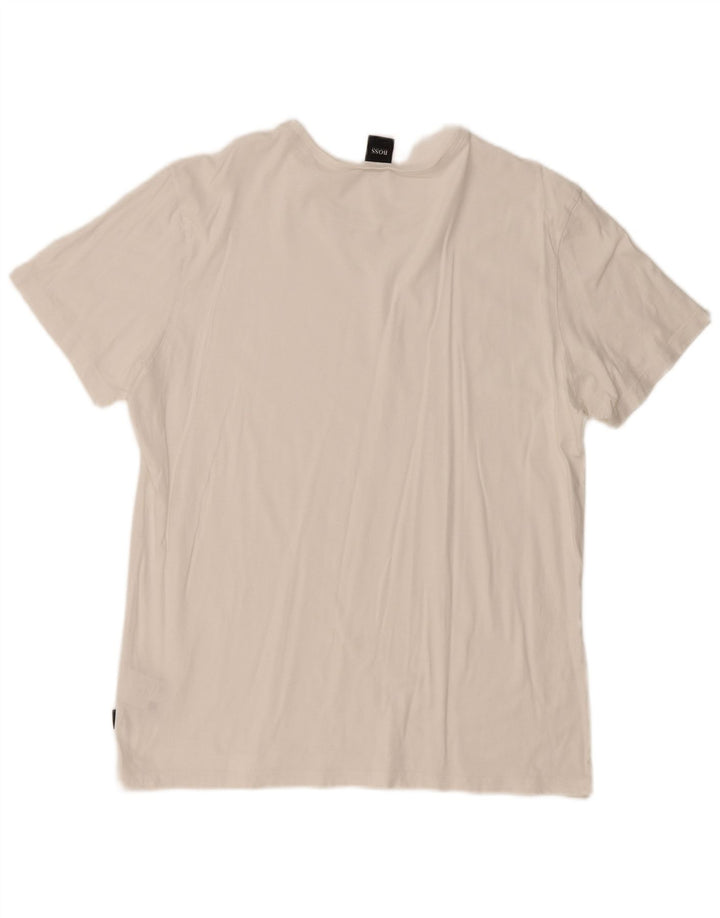HUGO BOSS Camiseta Hombre Top XL Blanco Algodón