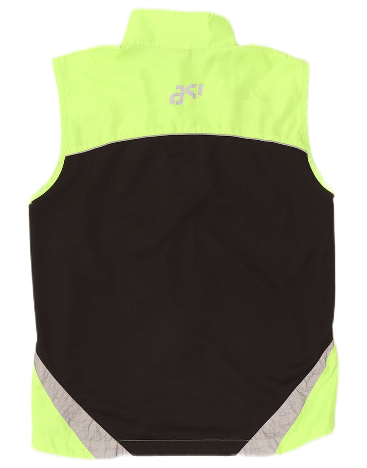 Asics Hombre Sin Mangas Chándal Top Chaqueta Pequeño Verde Colorblock
