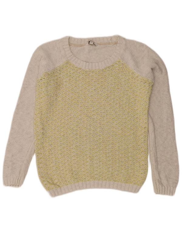 Jersey tipo jersey corto con cuello barco para mujer de Fat Face UK 40 Small Blanco Colorblock