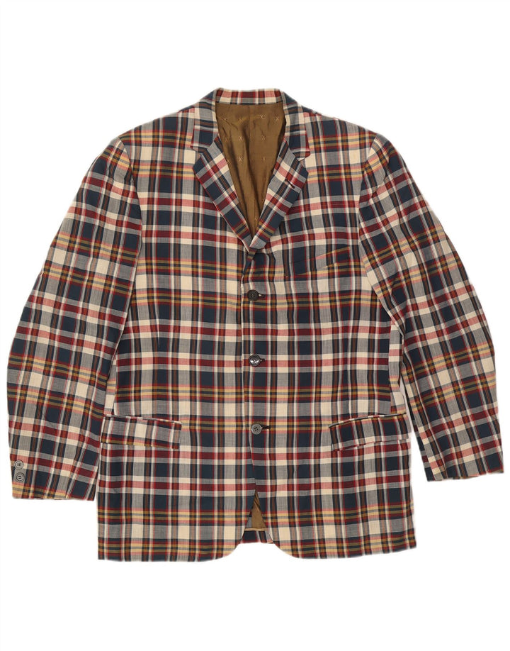 Baxter Chaqueta tipo blazer de 3 botones para hombre UK 38 Medium Cuadros multicolores