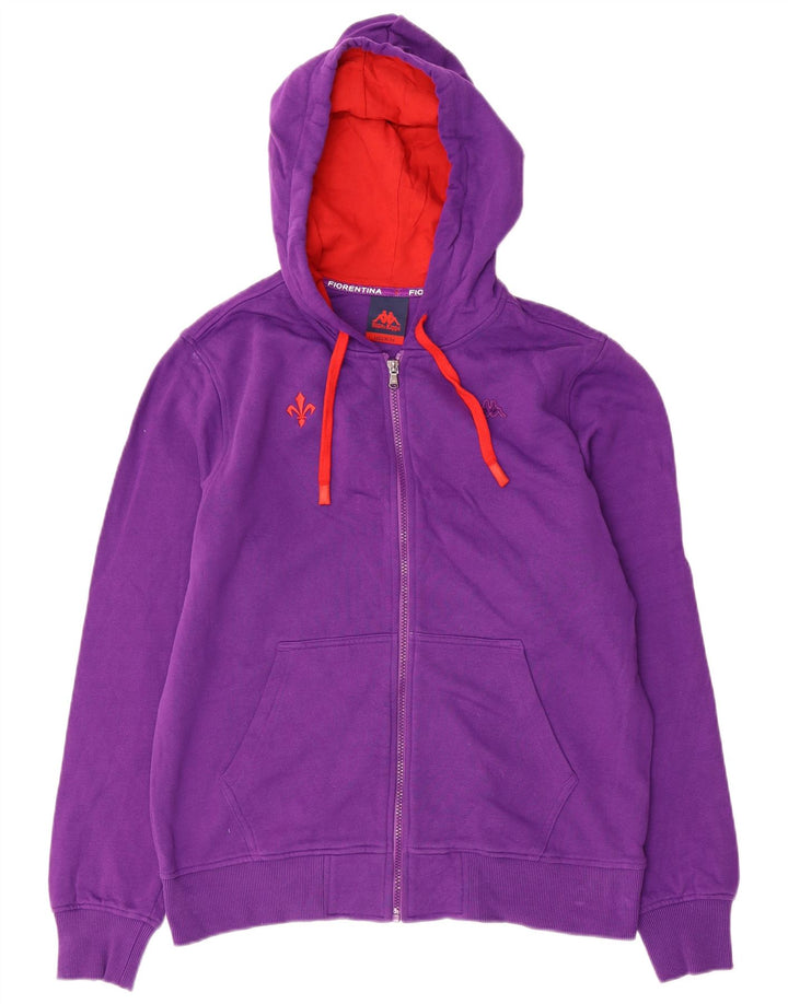 KAPPA Sudadera con capucha y cremallera para hombre de algodón morado mediano