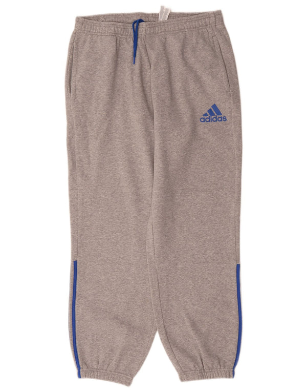 Adidas Hombre Pantalones De Chándal Joggers XL Gris Algodón Moteado