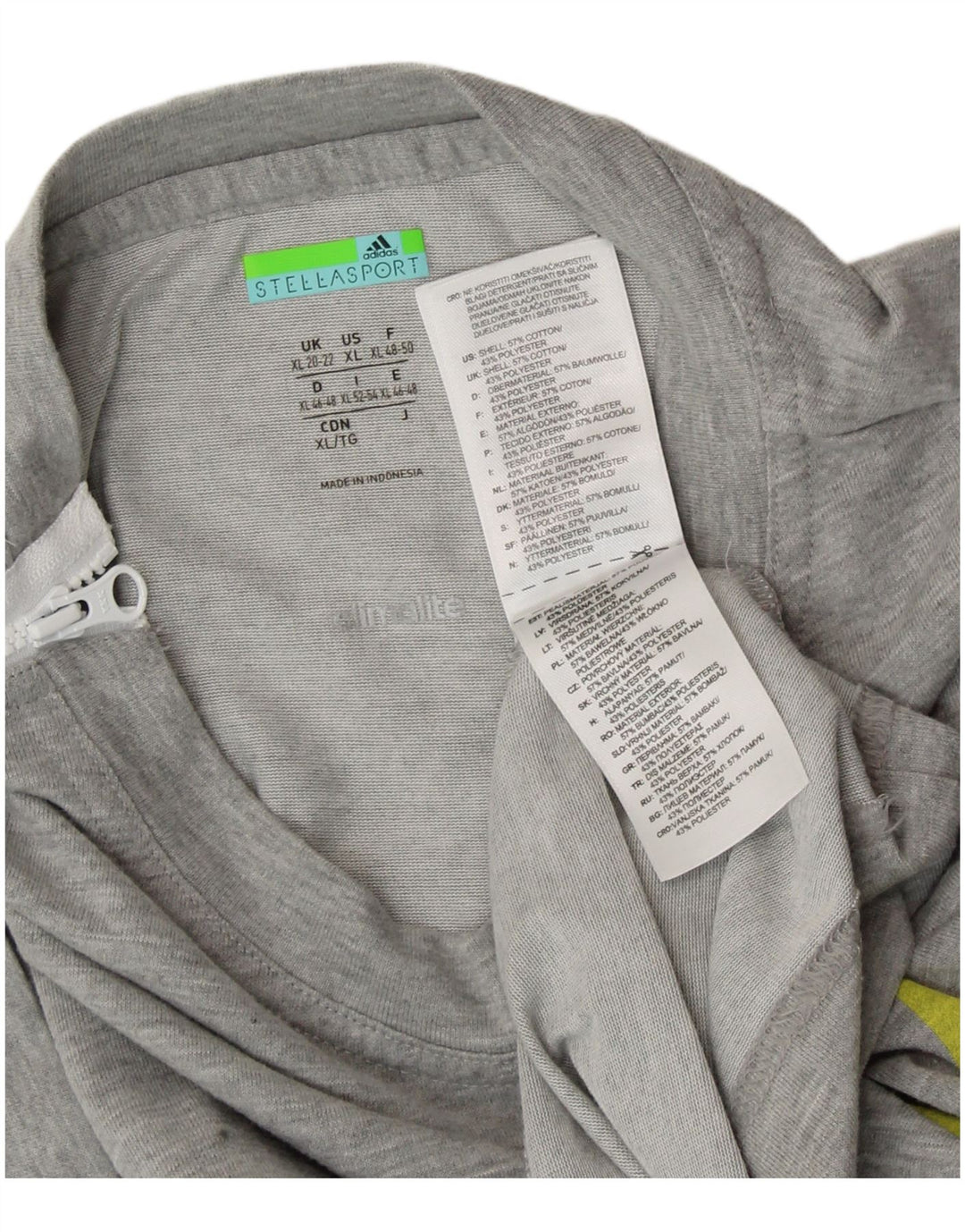 ADIDAS X STELLA MCCARTNEY Camiseta gráfica para mujer Top ES 20/22 XL Gris