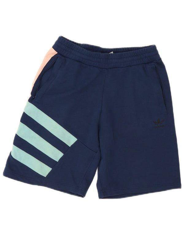 Adidas - Pantalones cortos deportivos con gráficos para hombre, tamaño pequeño, color azul marino, algodón