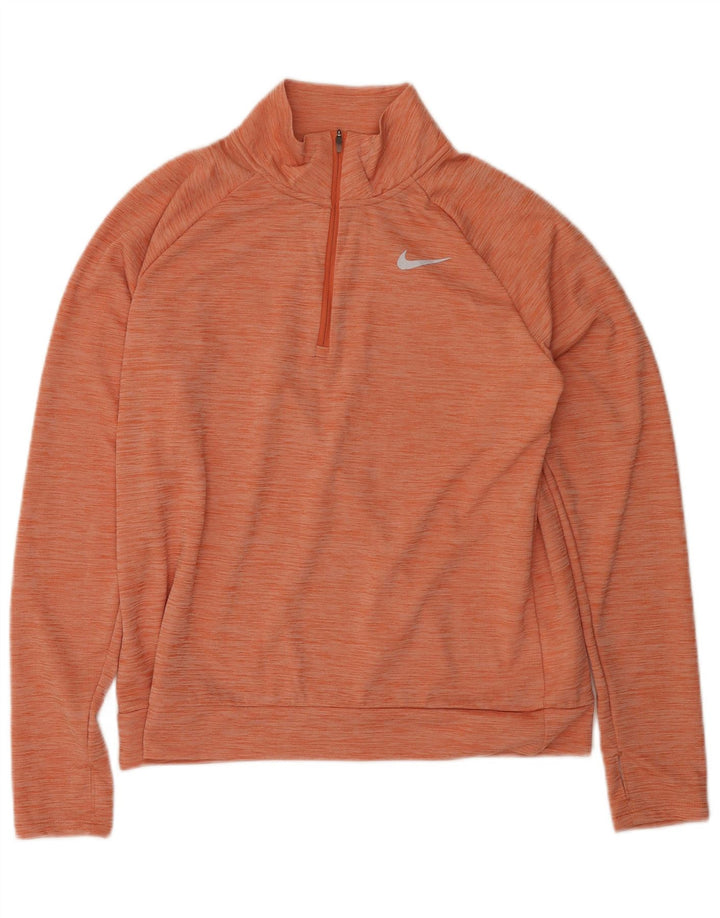 Nike Dri Fit - Chándal con cremallera y cuello para mujer, talla M, color naranja