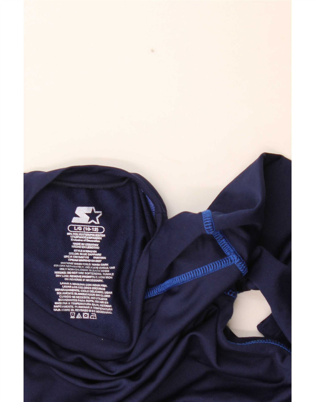 Starter Camiseta para niño manga larga 10-11 años grande azul marino poliéster