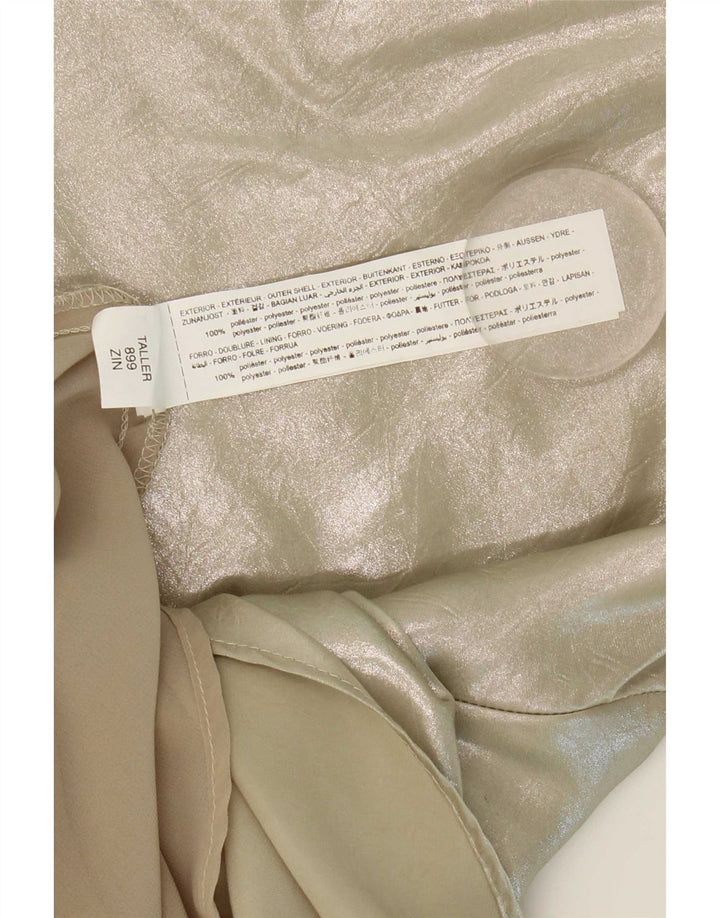Zara Vestido Halter Mujer UK 6 XS Poliéster Plateado