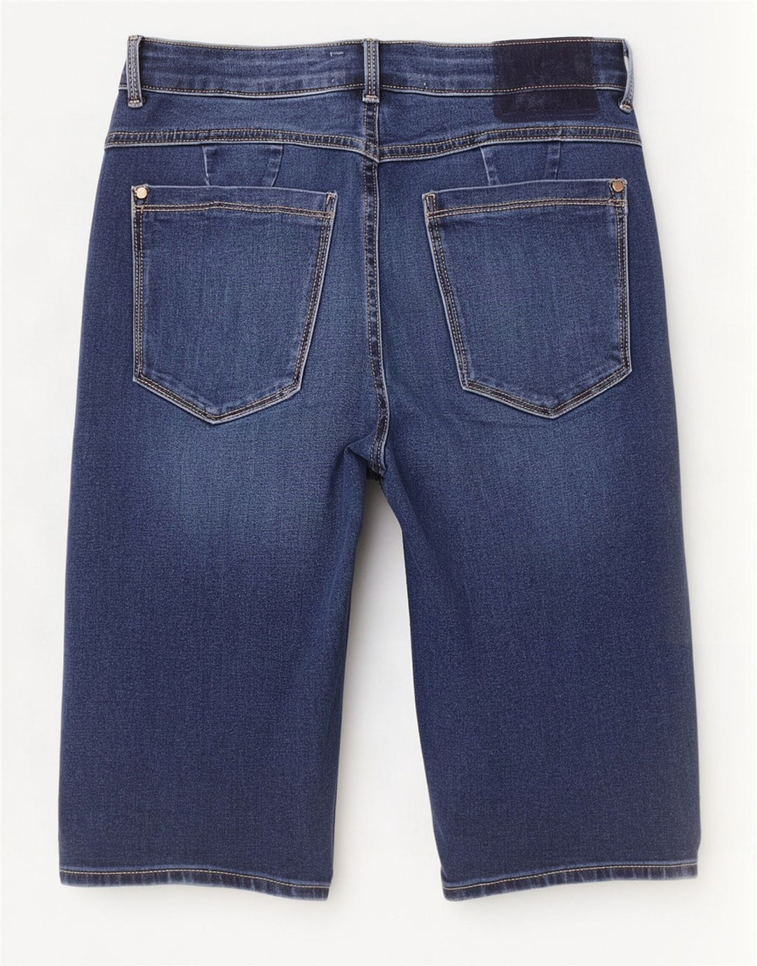 Marks & Spencer Pantalones cortos vaqueros mágicos para mujer UK 12 Medium W28 Azul marino