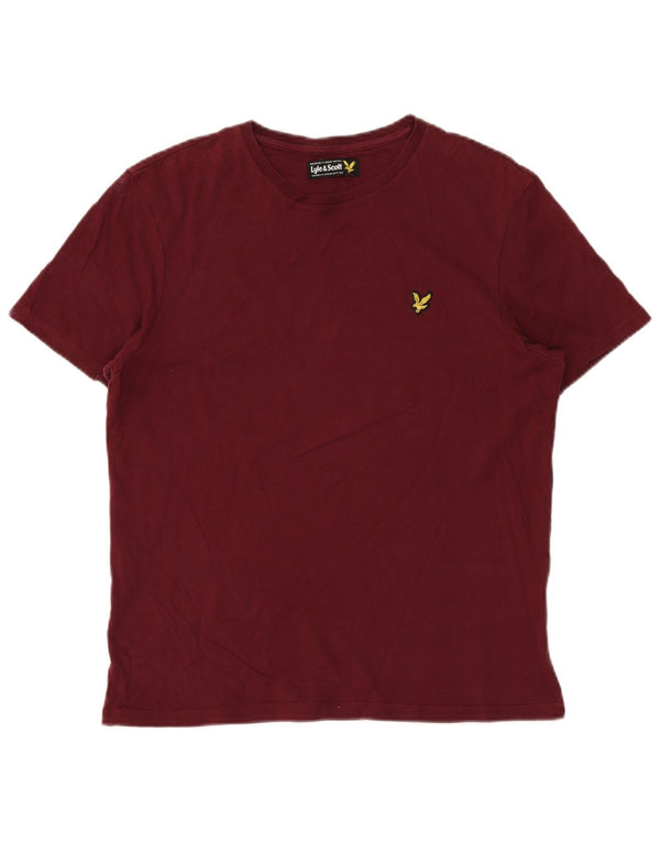 LYLE & SCOTT Camiseta para hombre Top Medium Granate Algodón