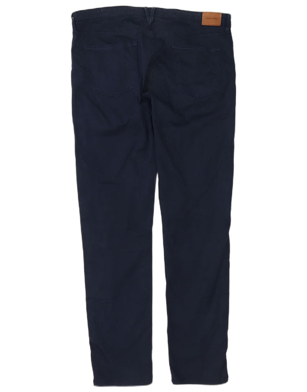 Massimo Dutti Pantalones Casuales Slim Fit para Hombre EU 44 Large W34 L32 Azul Marino