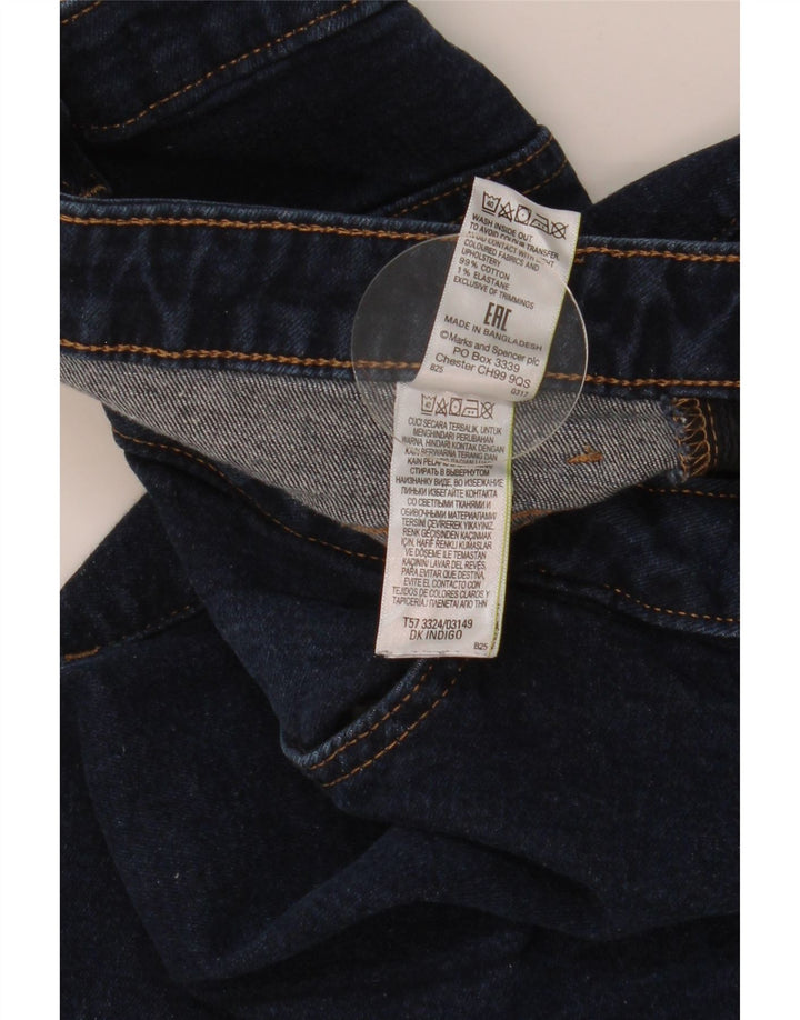 Marks & Spencer Pantalones cortos vaqueros para mujer UK 12 Medium W30 Algodón azul marino