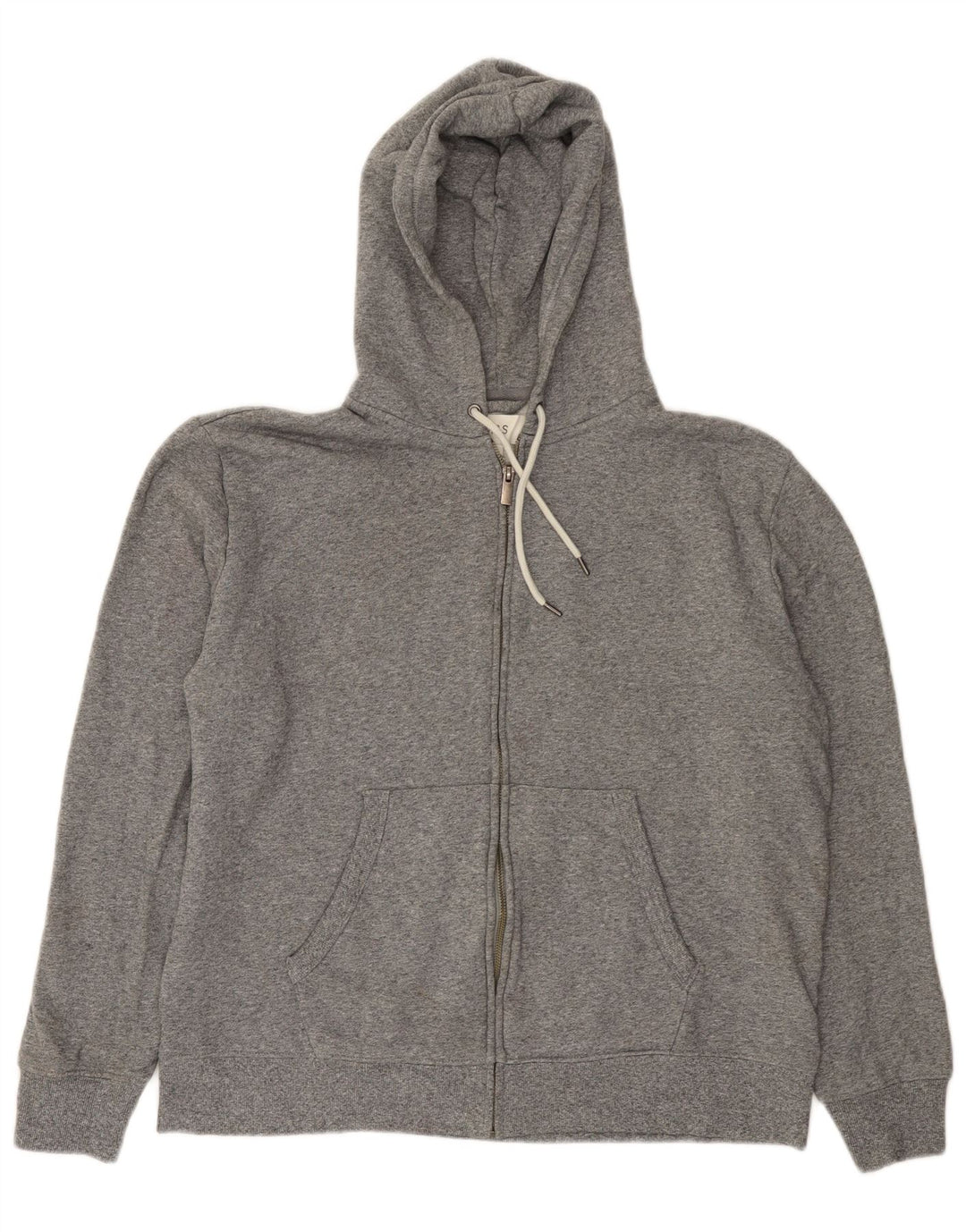 Marks & Spencer Sudadera con capucha y cremallera para hombre XL Algodón gris