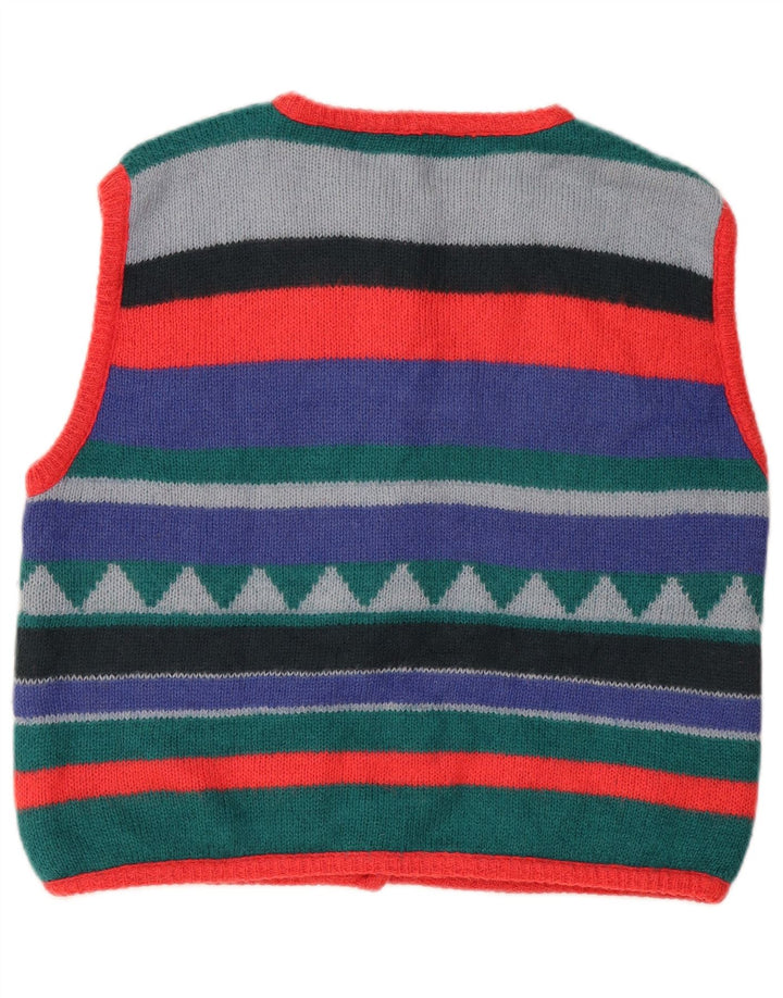 MAURICE ABOT Suéter tipo cárdigan para mujer UK 14 Mediano Rayas multicolores