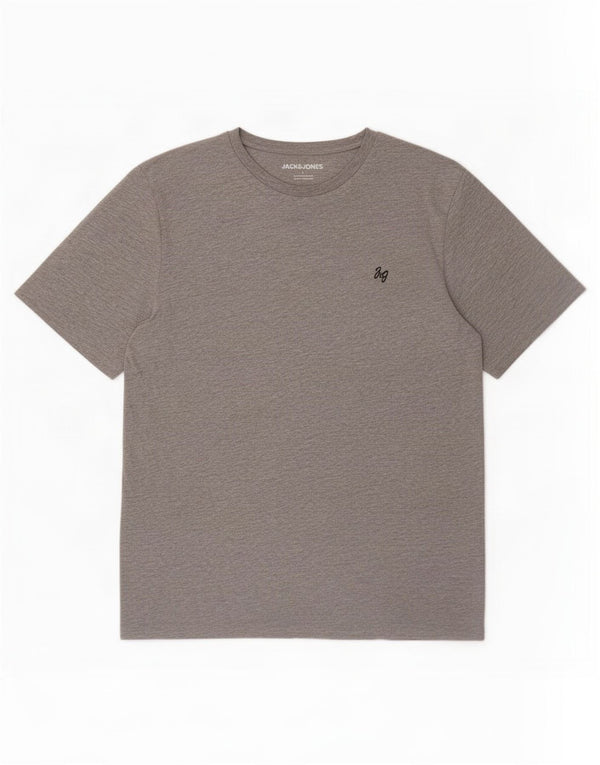 Jack & Jones Hombre Camiseta Top Grande Gris Algodón