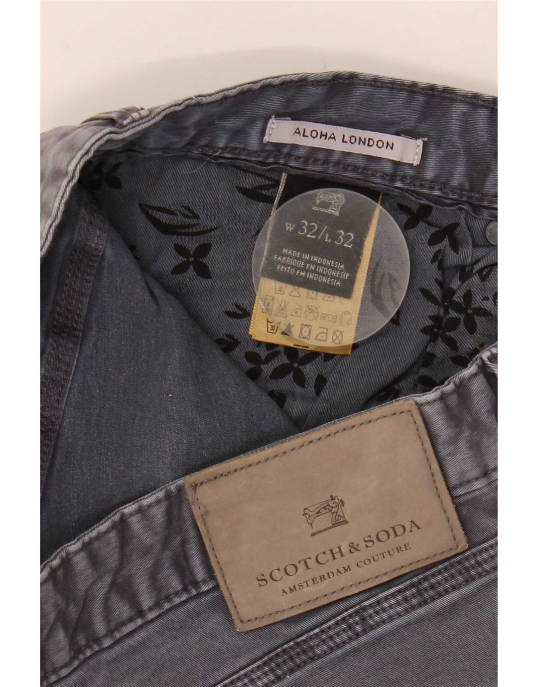 Vaqueros ajustados para hombre Scotch & Soda W32 L32 Algodón gris