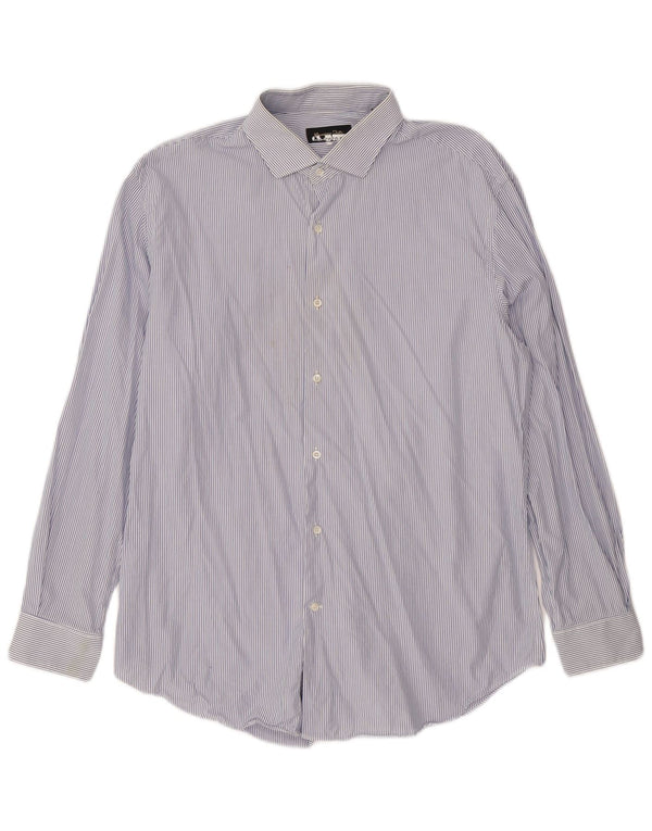 Camisa Massimo Dutti Hombre Talla 44 17 1/2 XL Raya Azul