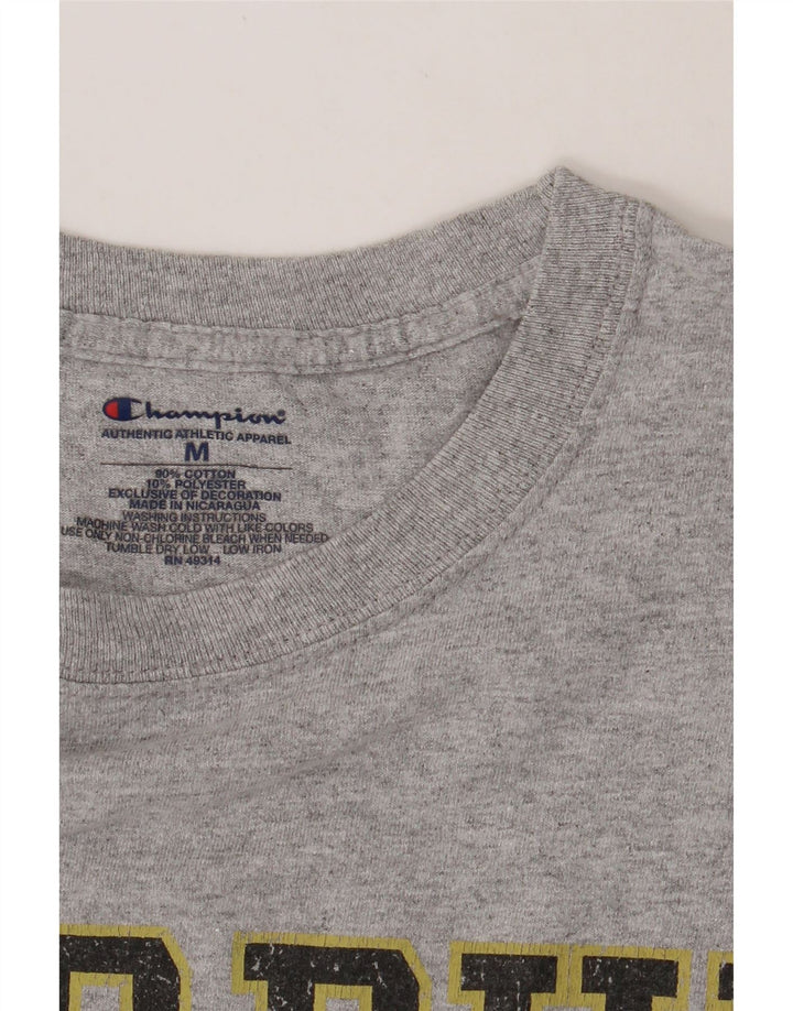 CHAMPION Mens Purdue Graphic T-Shirt Top Medium Grey Cotton Vintage Champion and Second-Hand Champion from Messina Hembry 
