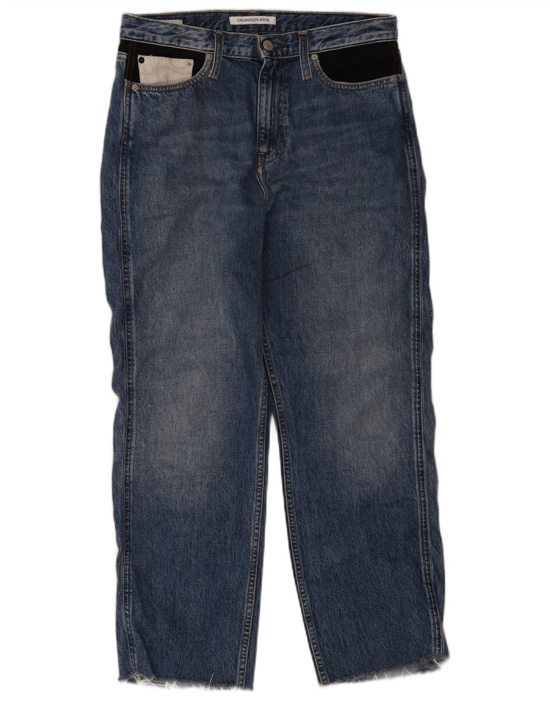 Vaqueros Rectos Calvin Klein Mujer W30 L26 Algodón Azul