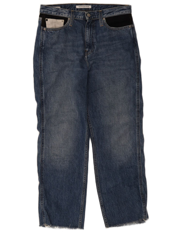 Vaqueros Rectos Calvin Klein Mujer W30 L26 Algodón Azul