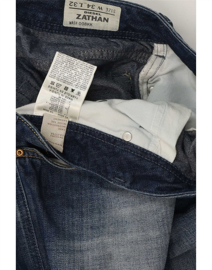 Diesel Hombre Zathan Regular Bootcut Jeans W34 L32 Algodón Azul