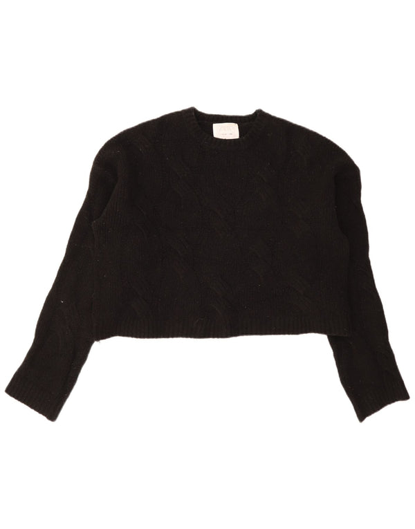 Zara Jersey Suelto con Cuello Redondo para Niñas 13-14 Años Negro