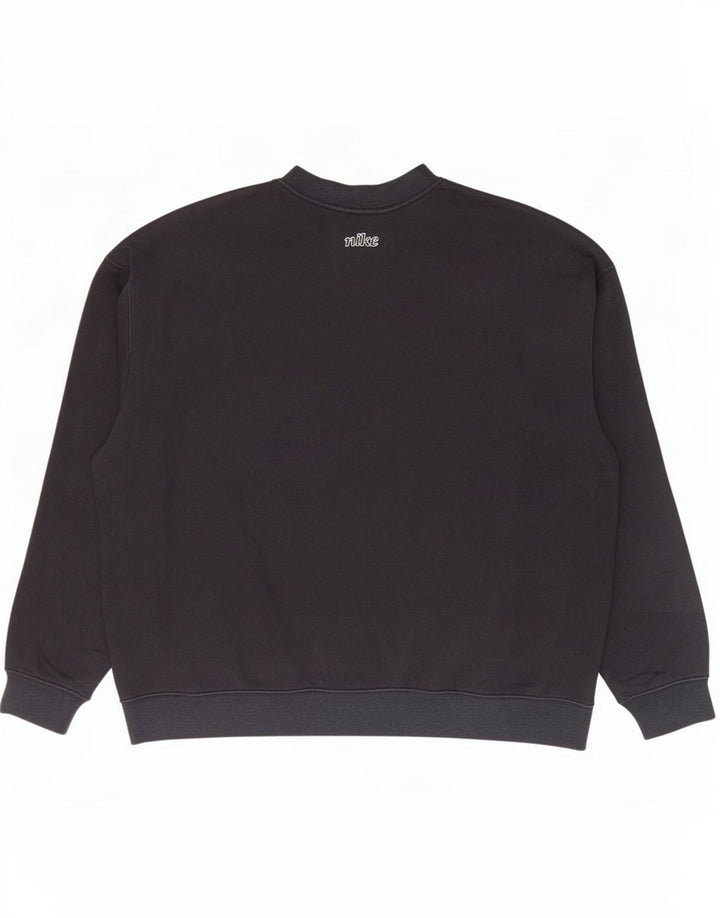 Nike Hombre Dri Fit Graphic Sudadera Jumper Grande Algodón Negro