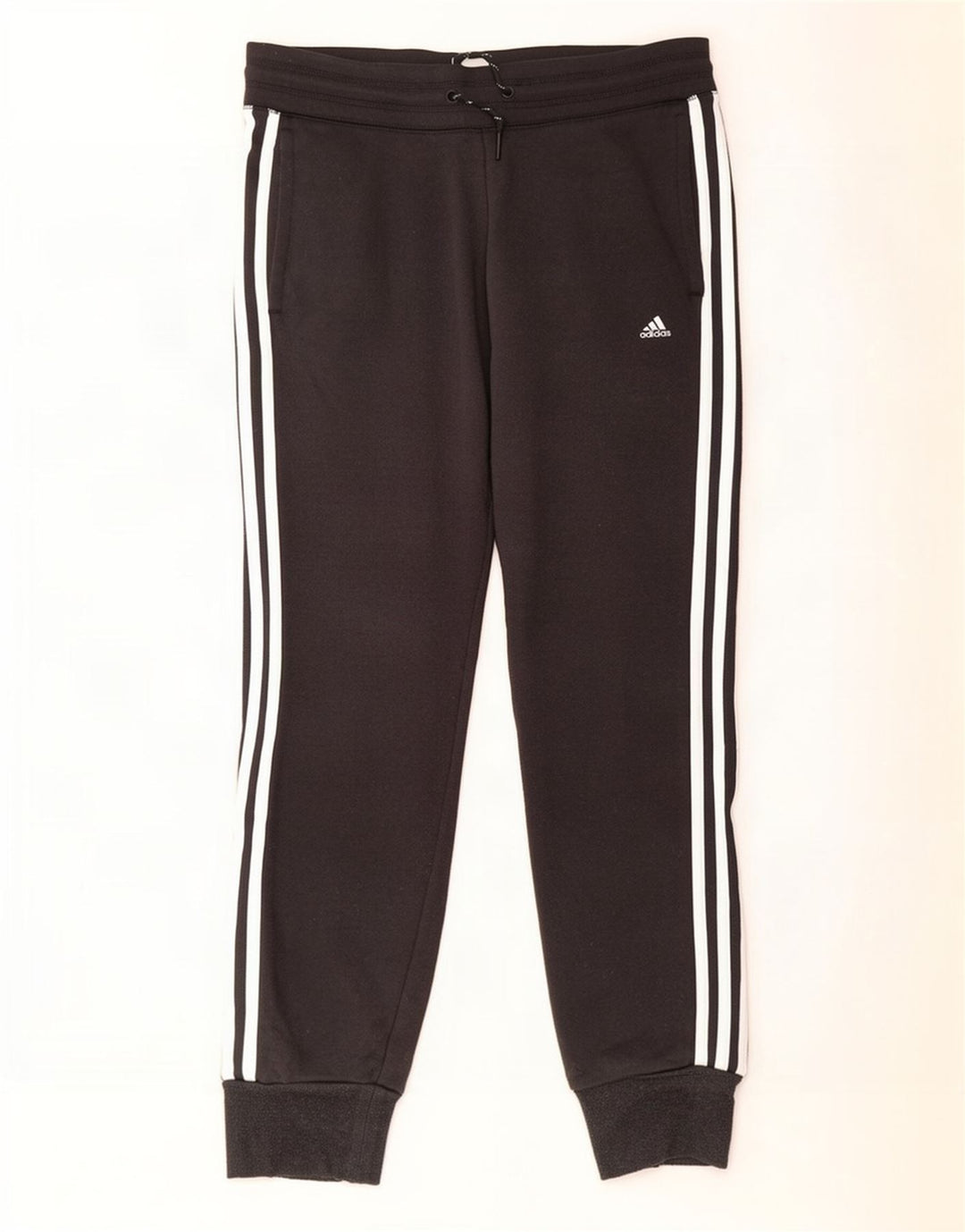 Adidas Hombre Climalite Chándal Pantalones Joggers Pequeño Poliéster Negro