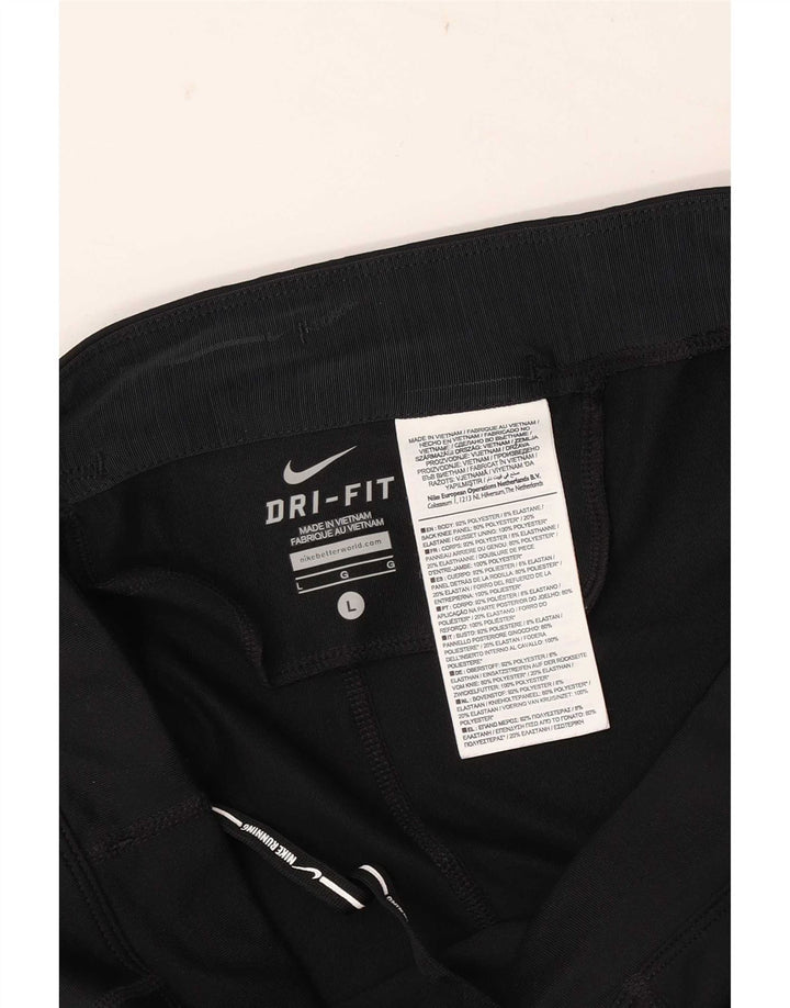 Nike - Leggings capri Dri Fit para mujer, talla 40, poliéster negro grande