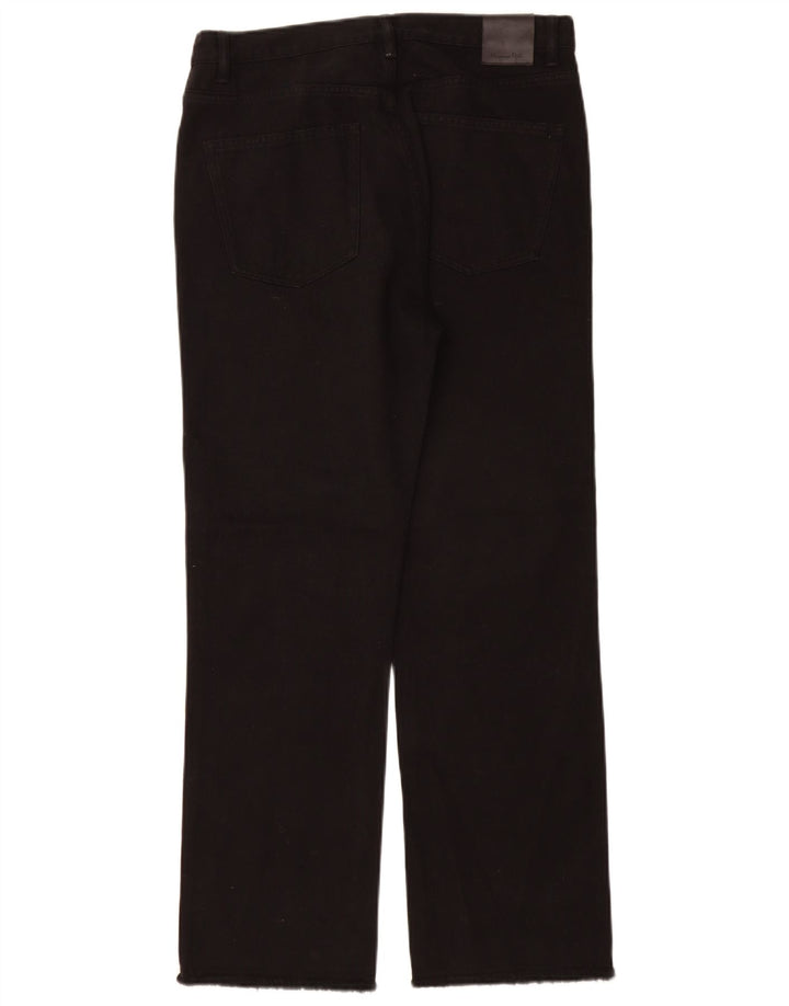 Massimo Dutti Jeans Rectos De Talle Alto Mujer EU 40 Medium W30 L29 Negro