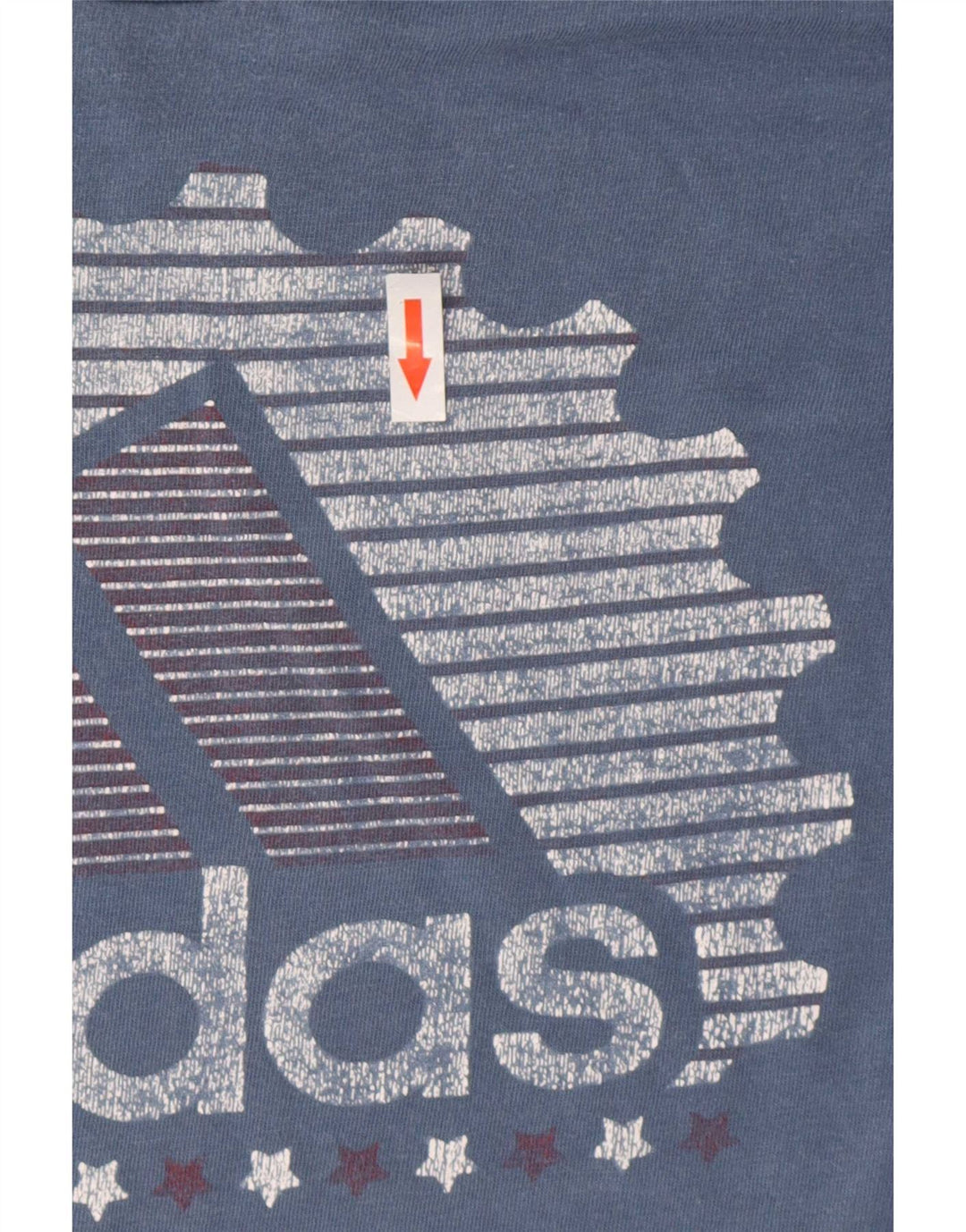 Adidas Hombre Camiseta Gráfica Top Algodón Azul Medio