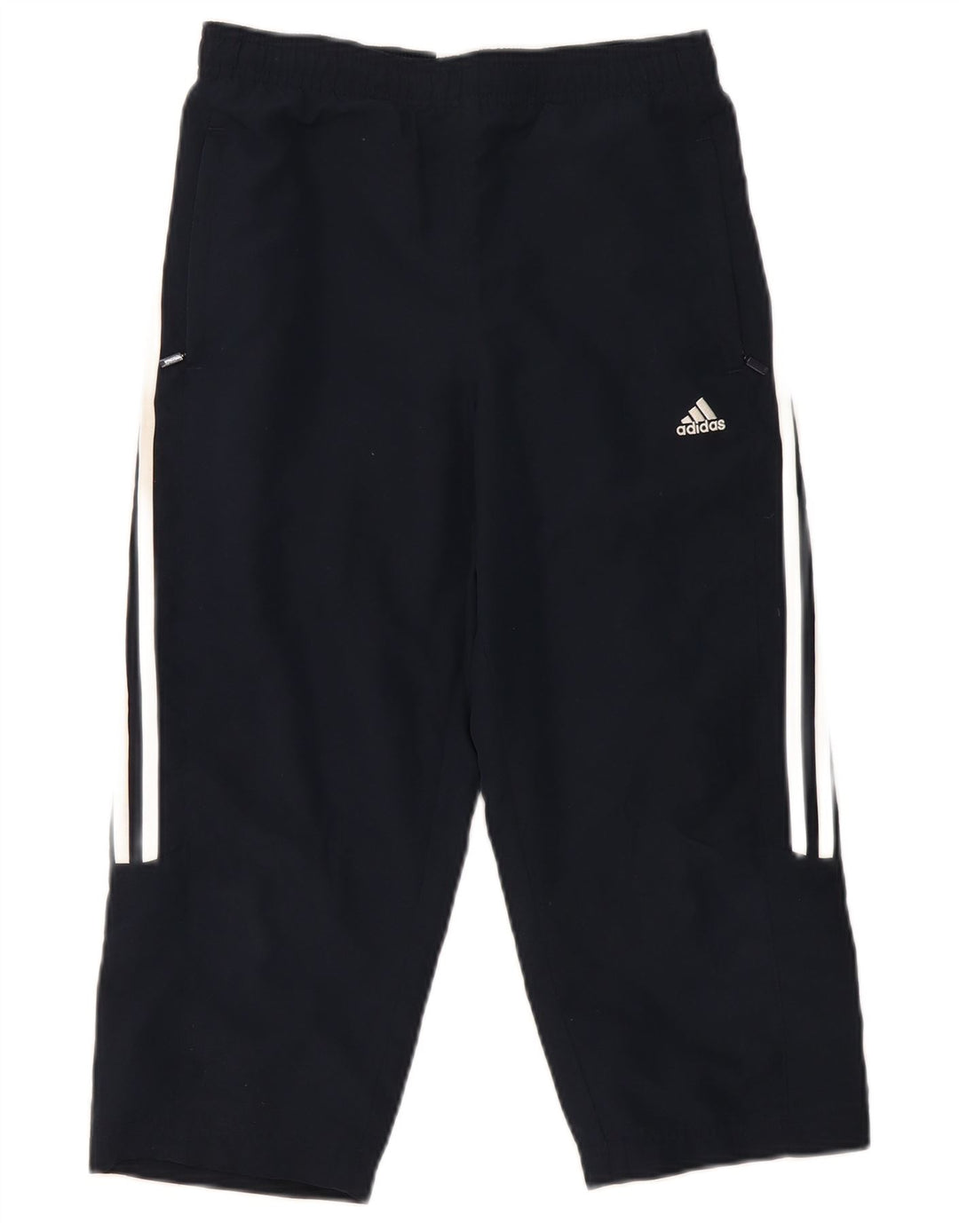 Adidas Mujer Capri Chándal Pantalones UK 10 Pequeño Azul Marino Poliéster