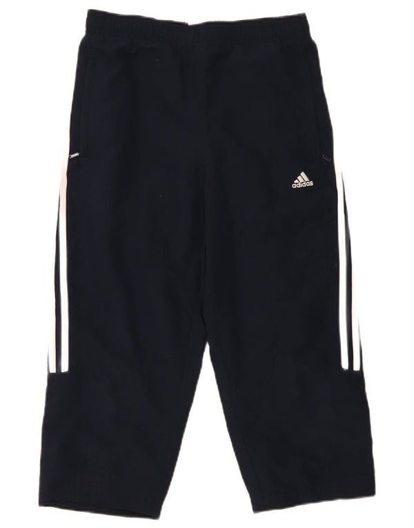 Adidas Mujer Capri Chándal Pantalones UK 10 Pequeño Azul Marino Poliéster