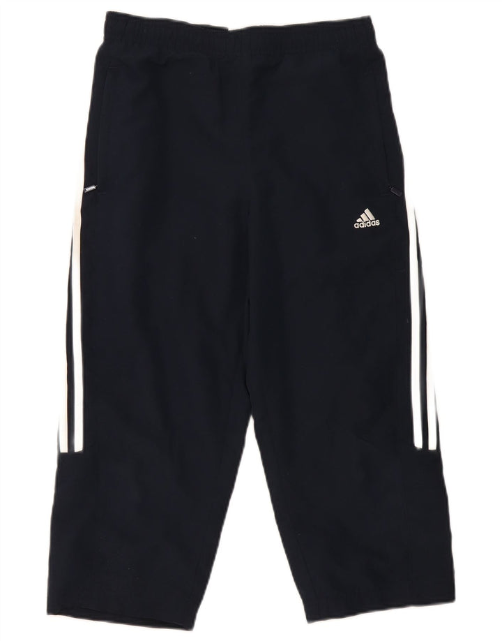Adidas Mujer Capri Chándal Pantalones UK 10 Pequeño Azul Marino Poliéster