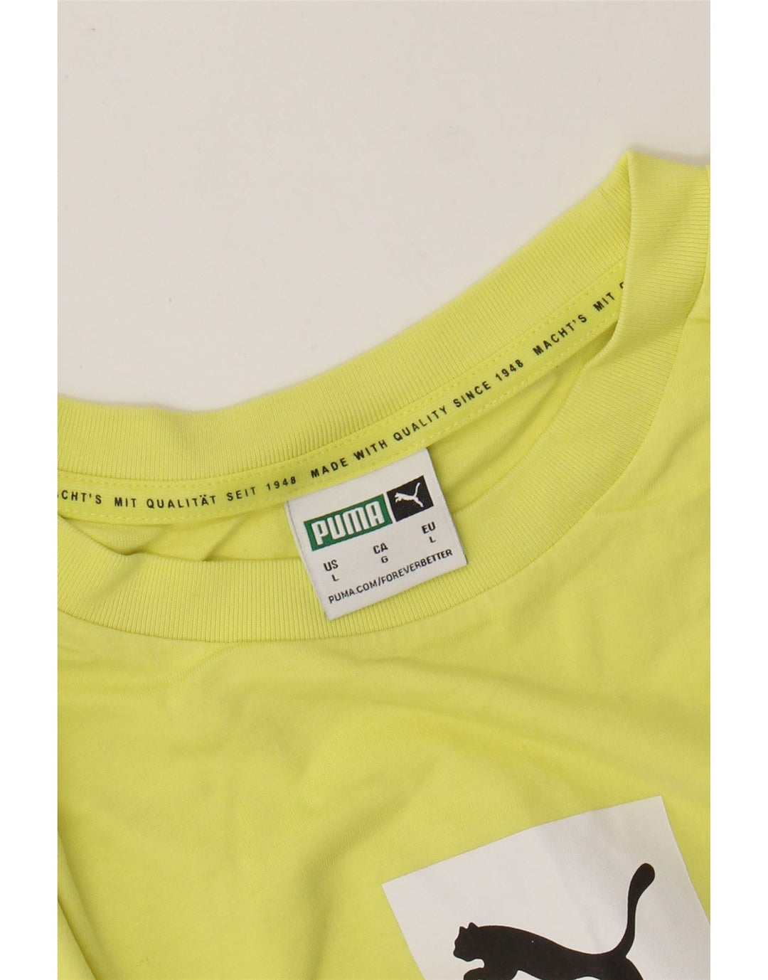 PUMA Camiseta gráfica para hombre, talla grande, amarilla