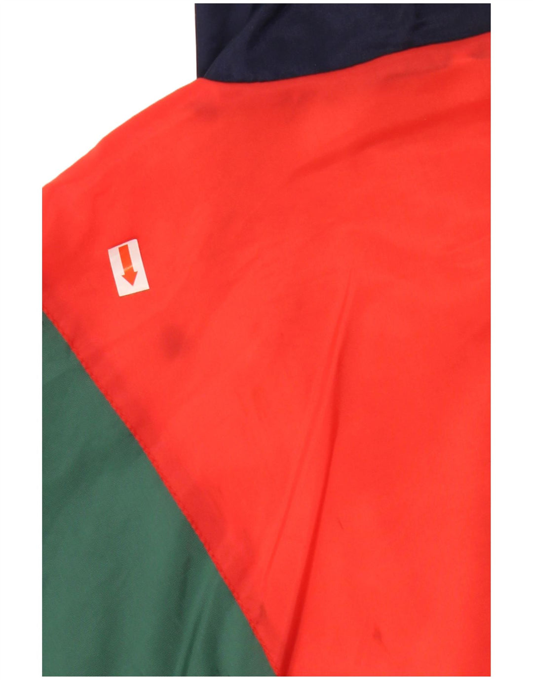 VINTAGE Chaqueta superior de chándal para hombre Bloque de color multicolor grande