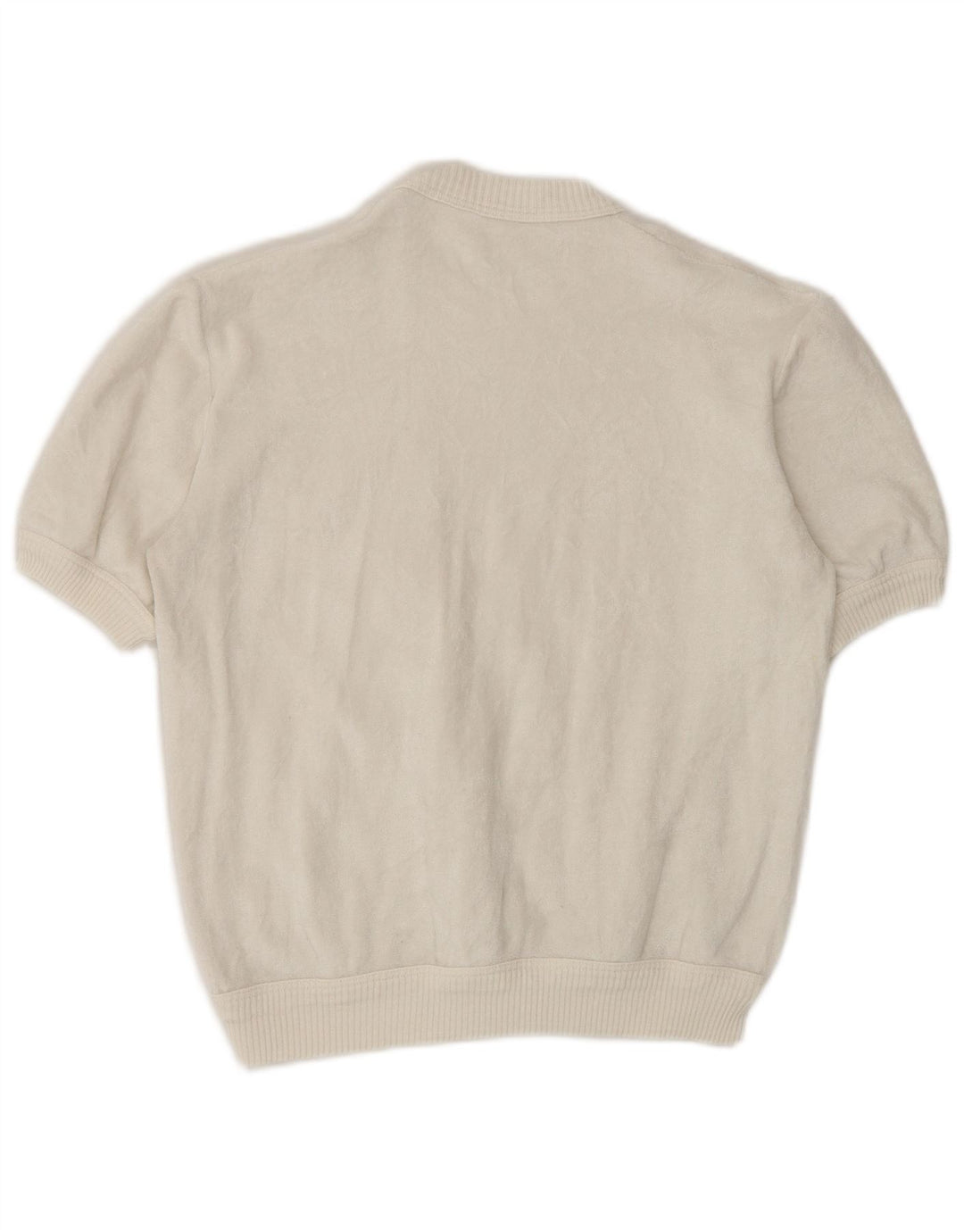 Vintage mujer terciopelo blusa Top Reino Unido 14 blanco medio