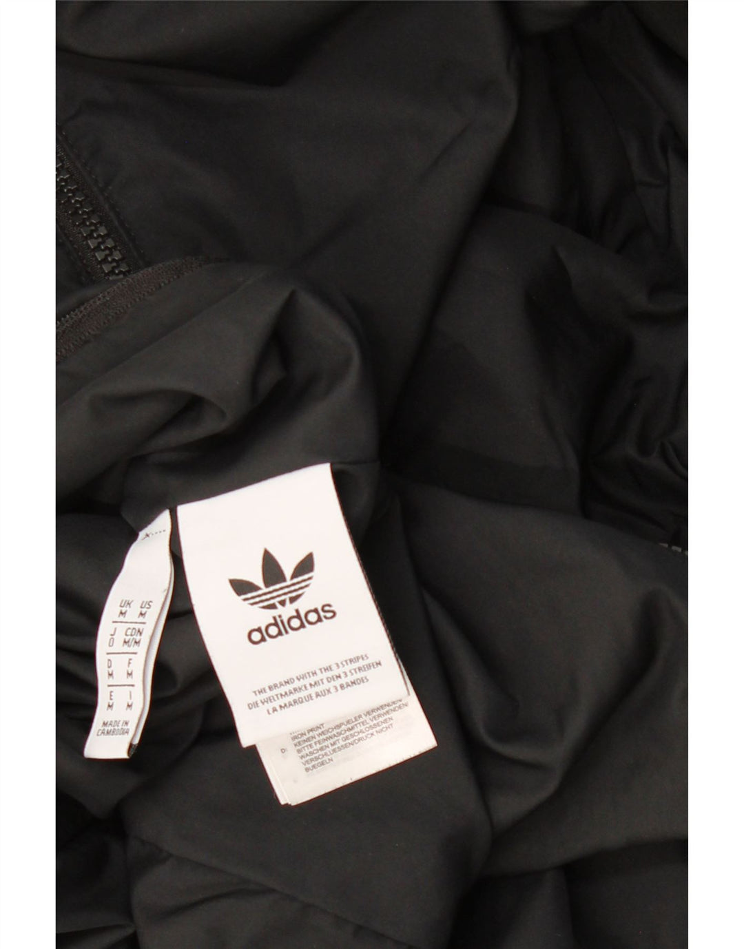 ADIDAS Chaqueta reversible gráfica para hombre UK 38 Medium Black Colourblock
