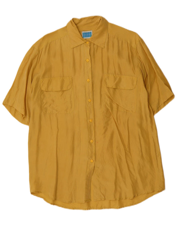 Witty Girl Camisa larga de manga corta para mujer UK 40 Small Yellow