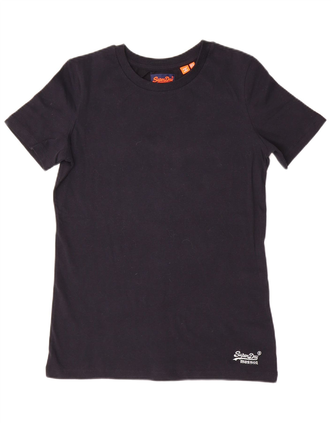 SUPERDRY Camiseta para mujer Top UK 8 Small Black Cotton