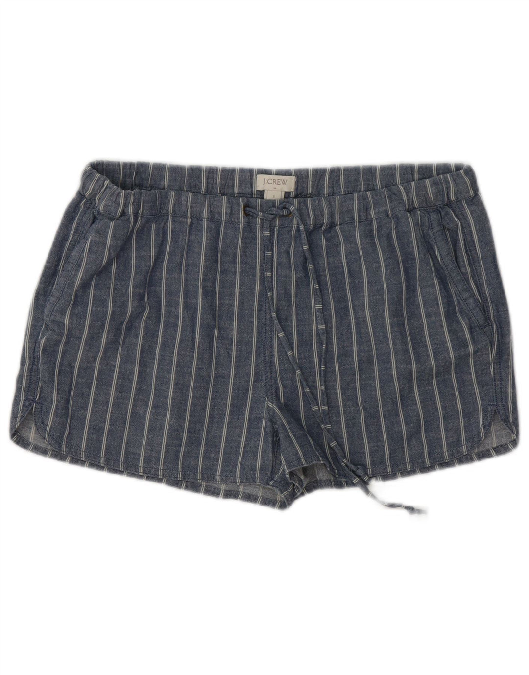 J. CREW Pantalones cortos casuales para mujer pequeños W34 algodón a rayas azules
