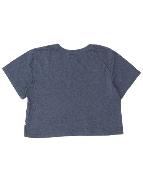 Vans Camiseta corta extragrande con gráfico para mujer UK 10 Small Blue
